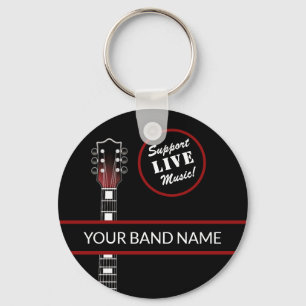 Llavero Personalizado Banda Merch apoya rock musical en vi