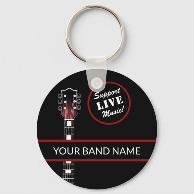 Llavero Personalizado Banda Merch apoya rock musical en vi (Anverso)
