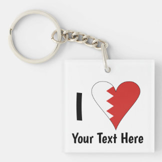 Llavero Personalizado (Bandera del Corazón de Bahrein) 
