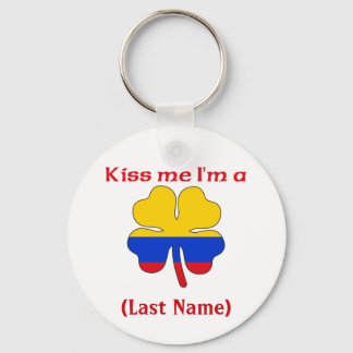 Llavero Personalizado Bésame Soy colombiano, (Apellido)