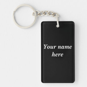 Llavero Personalizado Black Keychain - regalo de nombre pe