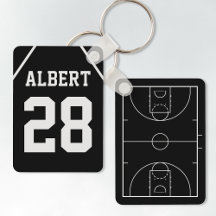 Personalizado Black & White Basketball Court y Jer