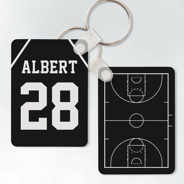 Llavero Personalizado Black & White Basketball Court y Jer (Subido por el creador)