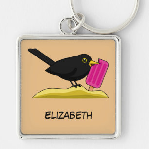 Llavero Personalizado Blackbird Comer Helado Añadir su n