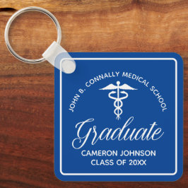 Llavero Personalizado Blue Medical School Graduación Keeps