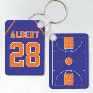Llavero Personalizado Blue & Naranja Basketball Court y Je