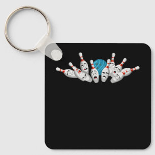 Llavero Personalizado Bowling Aterred Bowling Pins Funny S