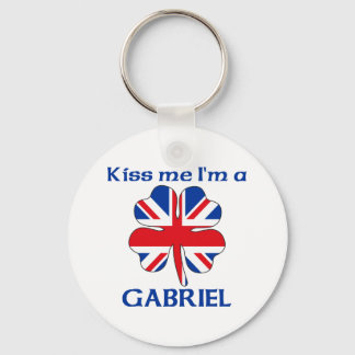 Llavero Personalizado británico me besa, soy Gabriel