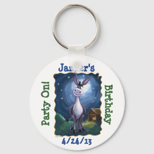 Llavero personalizado burro divertido del favor de