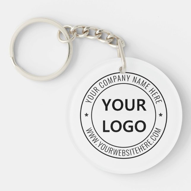 Llavero Personalizado Business Logo Text Company Gift Keyc (Frente)