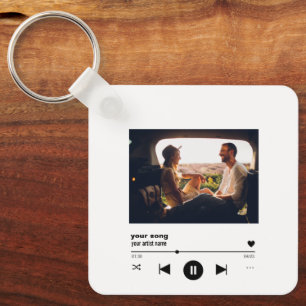 Llavero Personalizado Canción Código QR con imagen persona
