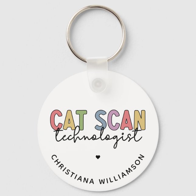 Llavero Personalizado CAT Scan Technologist CT Tech Gifts (Anverso)