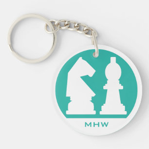 Llavero PERSONALIZADO CHESS monograma y cadena de claves d