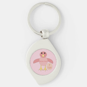 Llavero Personalizado Chica de cumpleaños rosa Chick Keych
