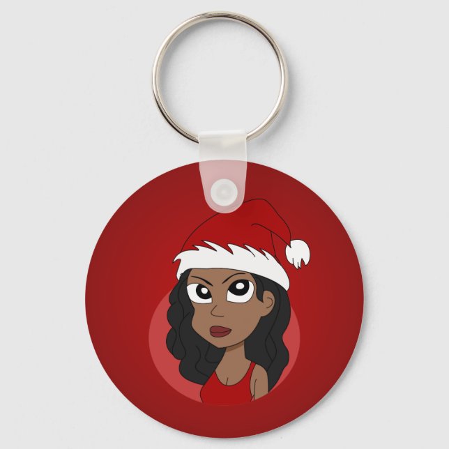 Llavero personalizado chica navidades (Anverso)