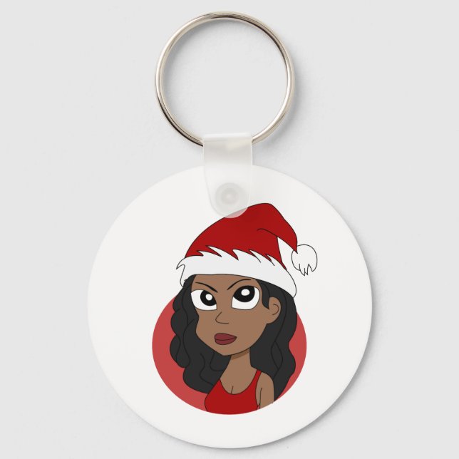 Llavero personalizado chica navidades (Anverso)
