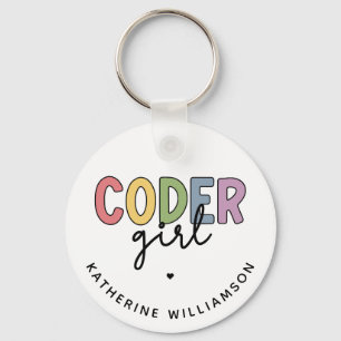 Llavero Personalizado Chica programador Chicas regalos