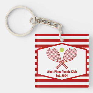 Llavero Personalizado Club Campestre de Tenis Red Stried