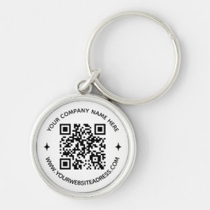 Llavero Personalizado Código QR Compañía Sitio web de text