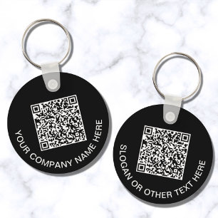 Llavero Personalizado Código QR Negro promocional