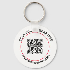 Llavero Personalizado Código QR Texto Moderno de la cadena