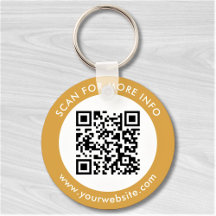 Personalizado Código QR Texto Moderno de Oro Blanc