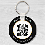 Llavero Personalizado Código QR Texto Moderno de Oro Blanc<br><div class="desc">Cargue un código QR, agregue texto y cree fácilmente su cadena de claves personalizada. Haga clic en EDIT para cambiar el color de fondo o el color del texto. Puede TRANSFERIR este DISEÑO a otros productos de Zazzle y ajustarlo para que se ajuste a la mayoría de los artículos de...</div>