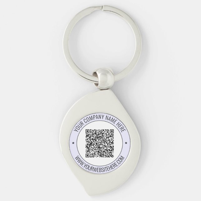 Llavero Personalizado Código QR Texto y cadena de claves p (Anverso)