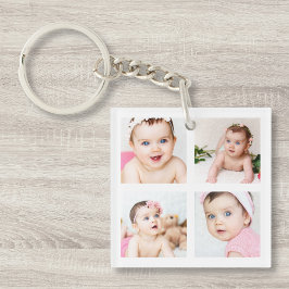 Llavero Personalizado Collage de fotos de familia de bebés