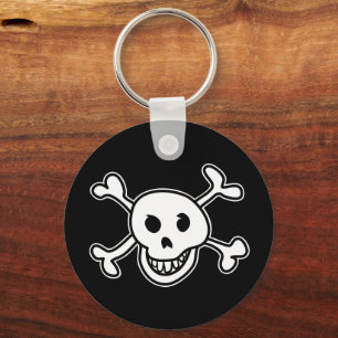 Llavero personalizado con calavera y huesos cruzad