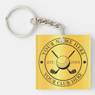Llavero Personalizado Con Club Emblem Square De Un Solo La