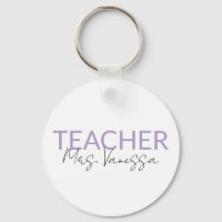 Llavero personalizado con el nombre del profesor,