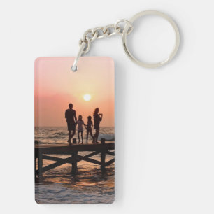 Llavero personalizado con foto y nombre en guión c