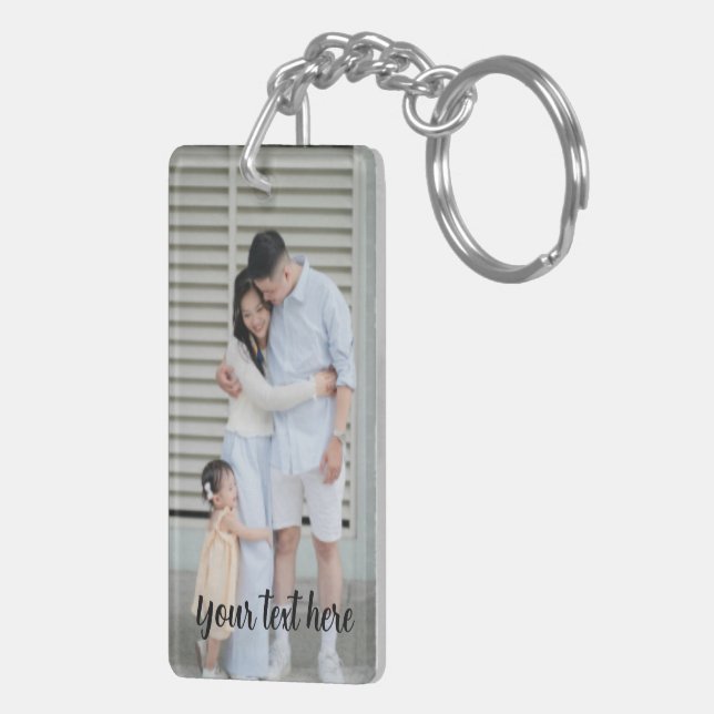 Llavero Personalizado con Foto y Texto (Atrás Derecha)