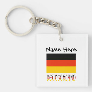 Llavero Personalizado con la bandera de Alemania y Deutsch