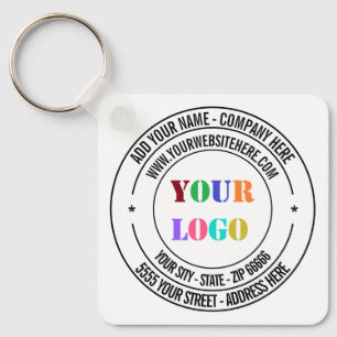 Llavero personalizado con logotipo y texto persona