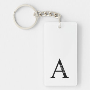 Llavero personalizado con monograma y nombre