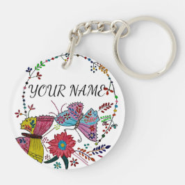Llavero personalizado con nombre boho mandala mari