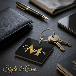 Llavero Personalizado con Nombre y Monograma