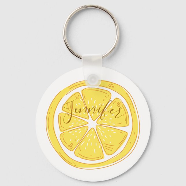 Llavero Personalizado con Tema de Limón (Anverso)