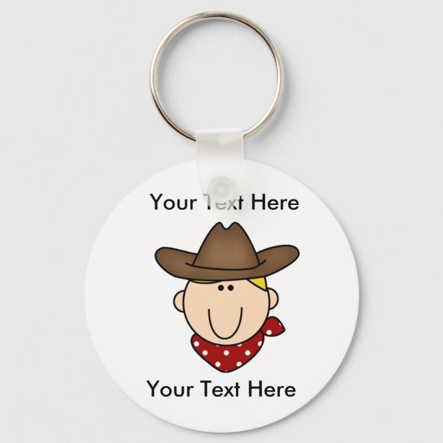Llavero Personalizado Cowboy Blond Keychain (Anverso)