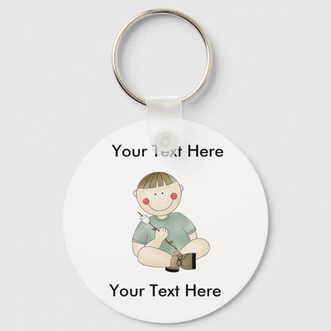 Llavero Personalizado Cowboy Camping Keychain (Anverso)