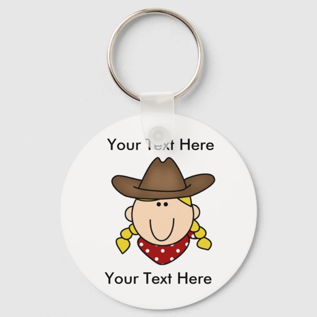 Llavero Personalizado Cowgirl Blonde Keychain (Anverso)
