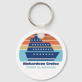 Llavero Personalizado Cruise Ship Family Trip Sunset Keeps
