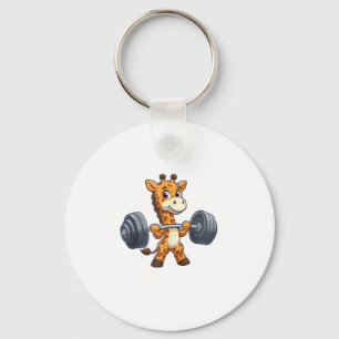 Llavero Personalizado Cuidadoso Giraffe Lifting Pesa Gimna