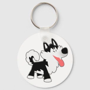 Llavero Personalizado curado Siberian Husky Keychain