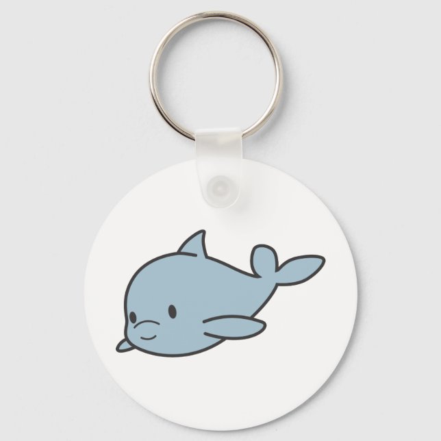 Llavero Personalizado Cute Baby Dolphin Personalizado (Anverso)