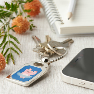 Llavero Personalizado Cute Ballerina Pig Keychain Metaliza
