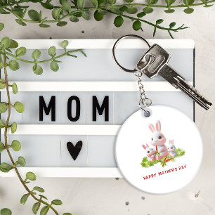 Llavero Personalizado Cute conejito con llave de mamá