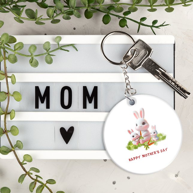 Llavero Personalizado Cute conejito con llave de mamá (Subido por el creador)